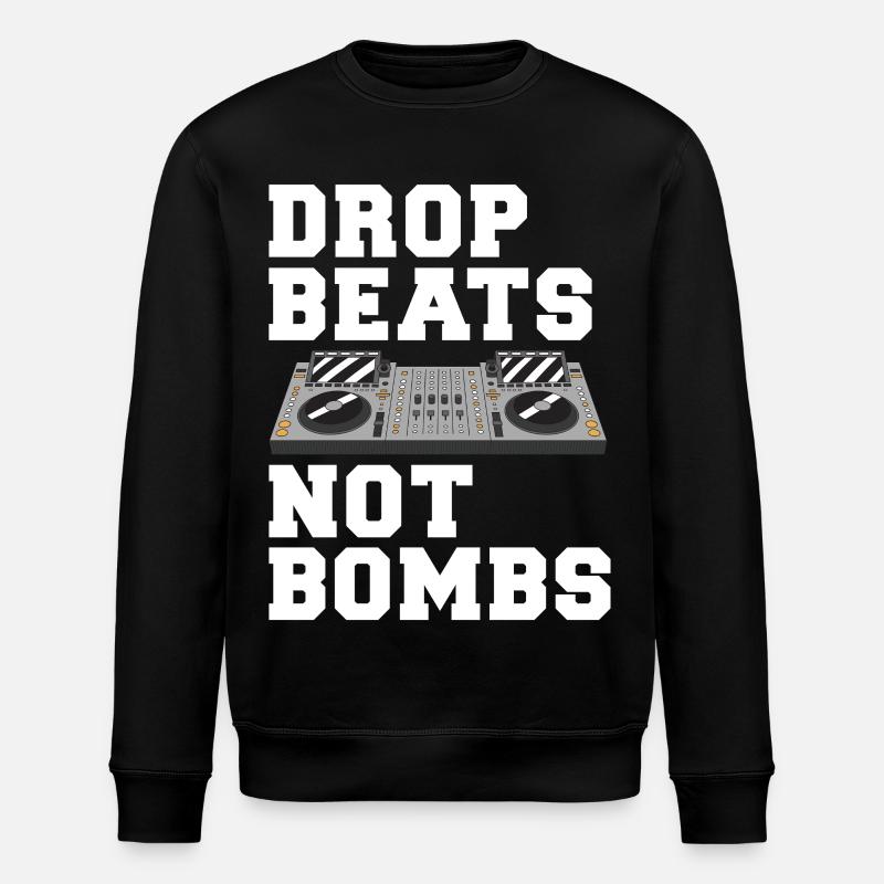 Drop Beats Not Bombs DJ Motto - Stanley/Stella Unisex Bio-Sweatshirt ROLLER - Schwarz