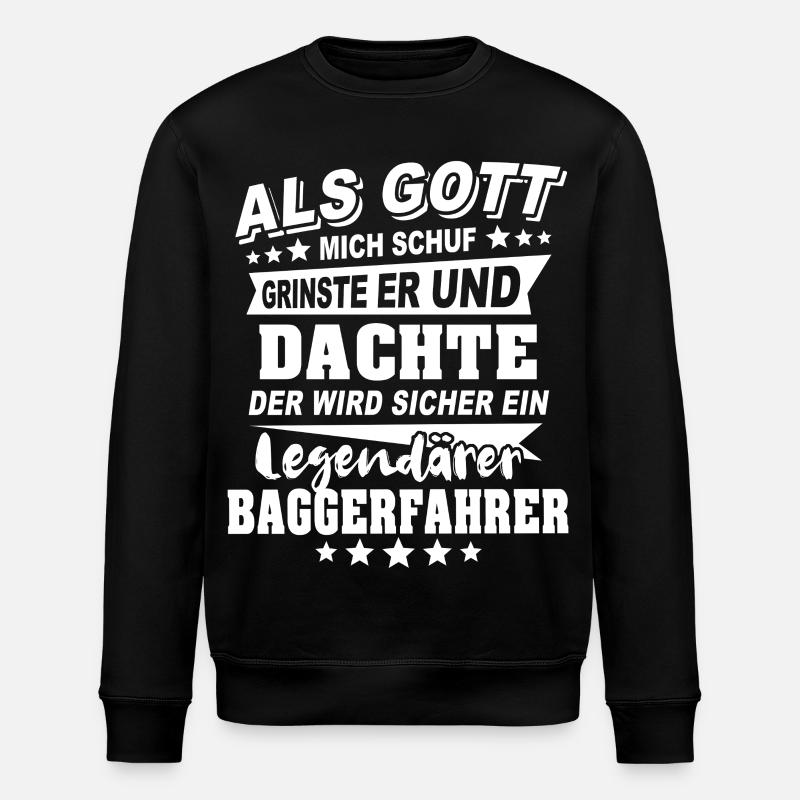 Baggerfahrer - Stanley/Stella Unisex Bio-Sweatshirt ROLLER - Schwarz