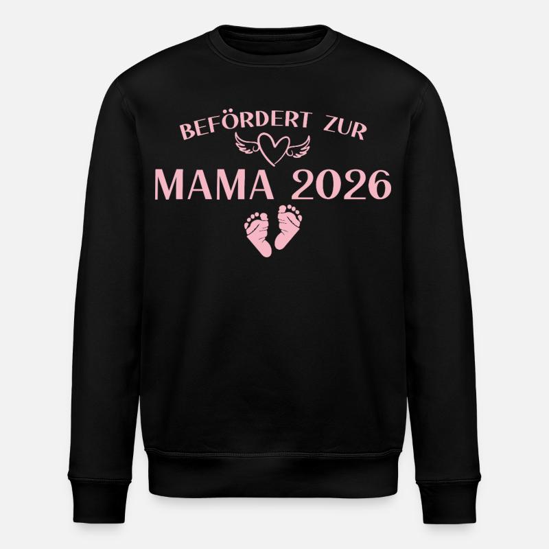 Maternité 2026 Promue Maman - Sweat bio ROLLER Stanley/Stella Unisexe - noir
