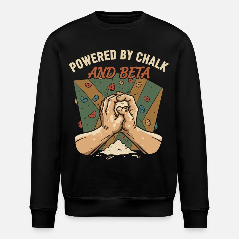 Angetrieben von Kreide- und Beta-Klettern - Stanley/Stella Unisex Bio-Sweatshirt ROLLER - Schwarz