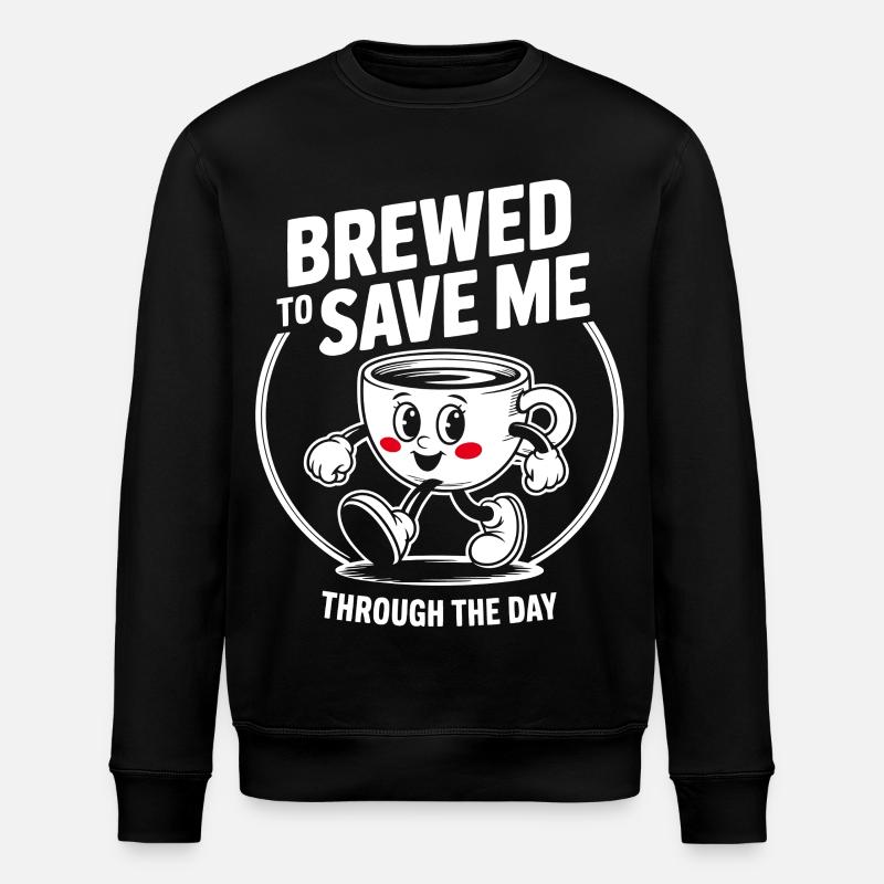Le café sauve la situation - Sweat bio ROLLER Stanley/Stella Unisexe - noir