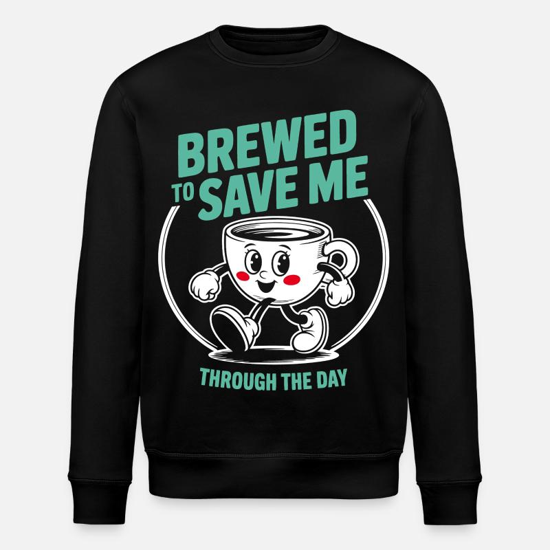 Le café sauve la situation - Sweat bio ROLLER Stanley/Stella Unisexe - noir