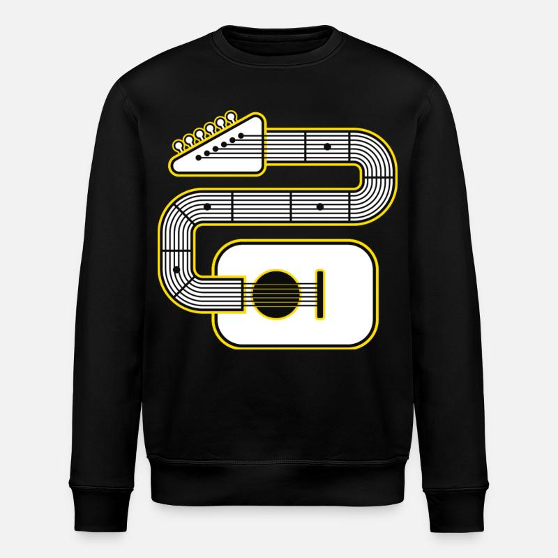 Abstrakte Gitarrenkunst - Stanley/Stella Unisex Bio-Sweatshirt ROLLER - Schwarz