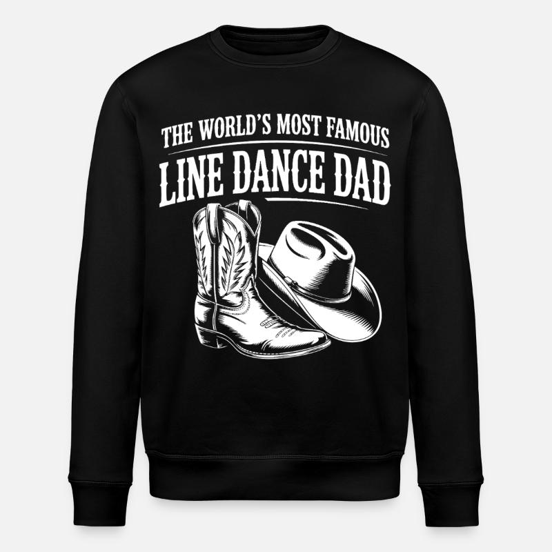 Line Dance Dad Western Boots - Stanley/Stella ROLLER Unisex Organic Sweatshirt - black