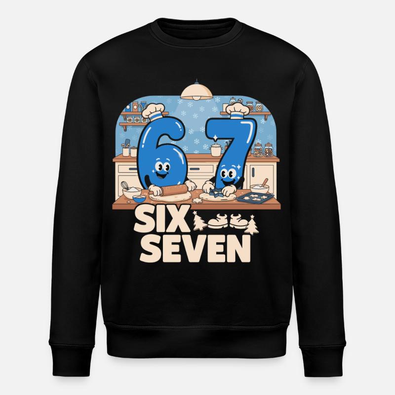 67 Memes Italian Funny Baking Gift - Stanley/Stella ROLLER Unisex Organic Sweatshirt - black