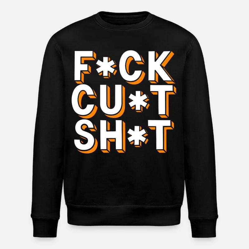 Schimpfwörter Zensierter Text - Stanley/Stella Unisex Bio-Sweatshirt ROLLER - Schwarz