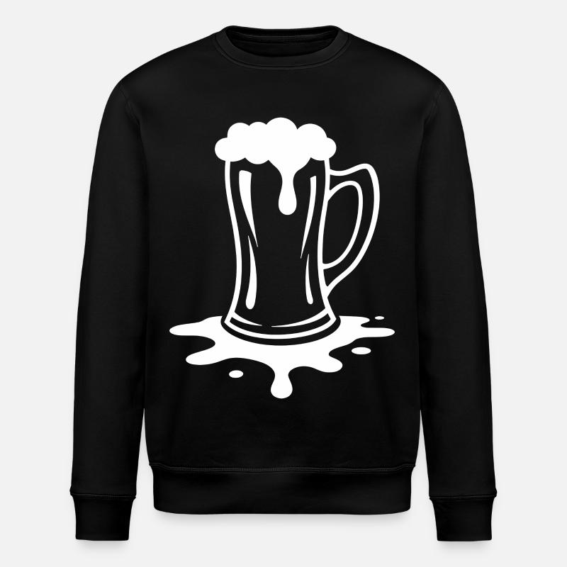 Overflowing Beer Mug Foam Party - Stanley/Stella ROLLER Unisex Organic Sweatshirt - black