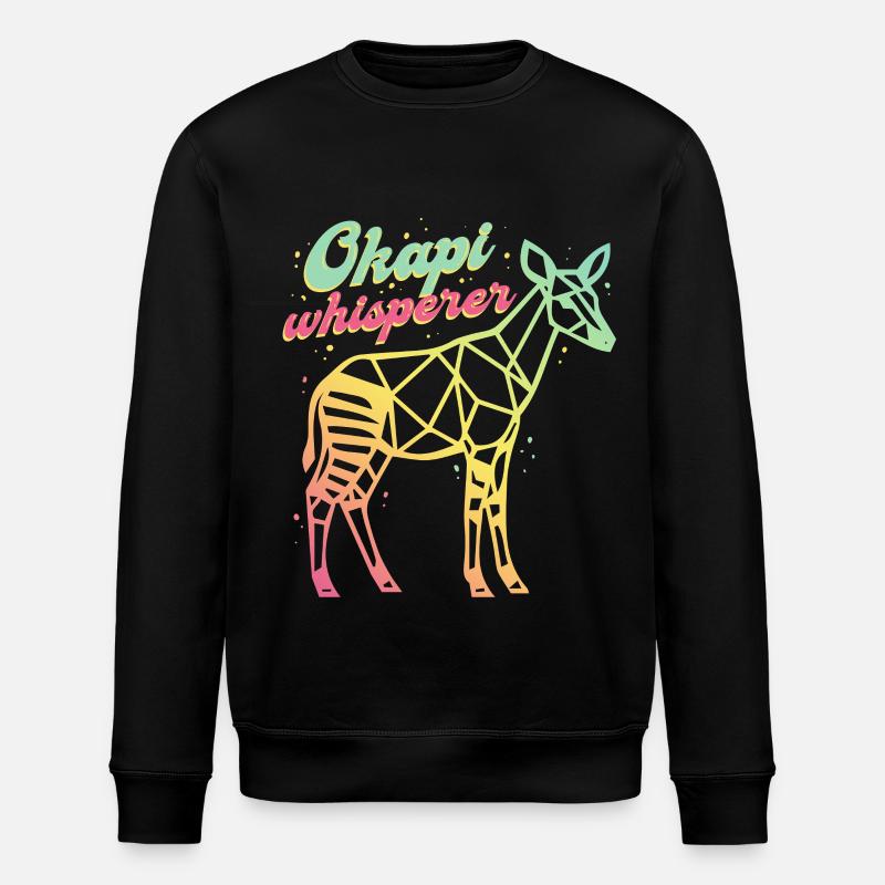 Okapi Whisperer - Stanley/Stella ROLLER Unisex Organic Sweatshirt - black
