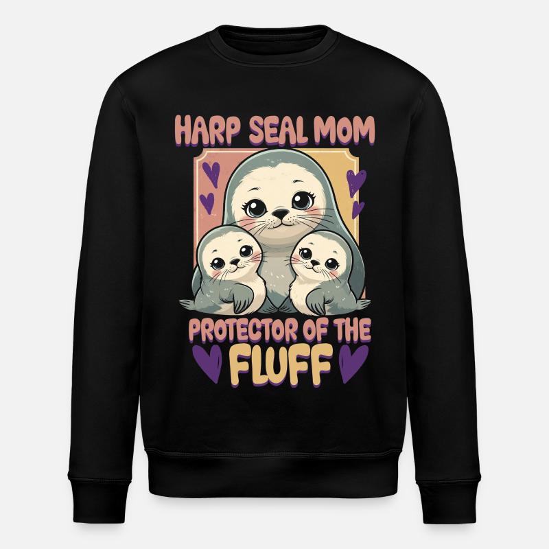 Sattelrobbe Robben - Stanley/Stella Unisex Bio-Sweatshirt ROLLER - Schwarz