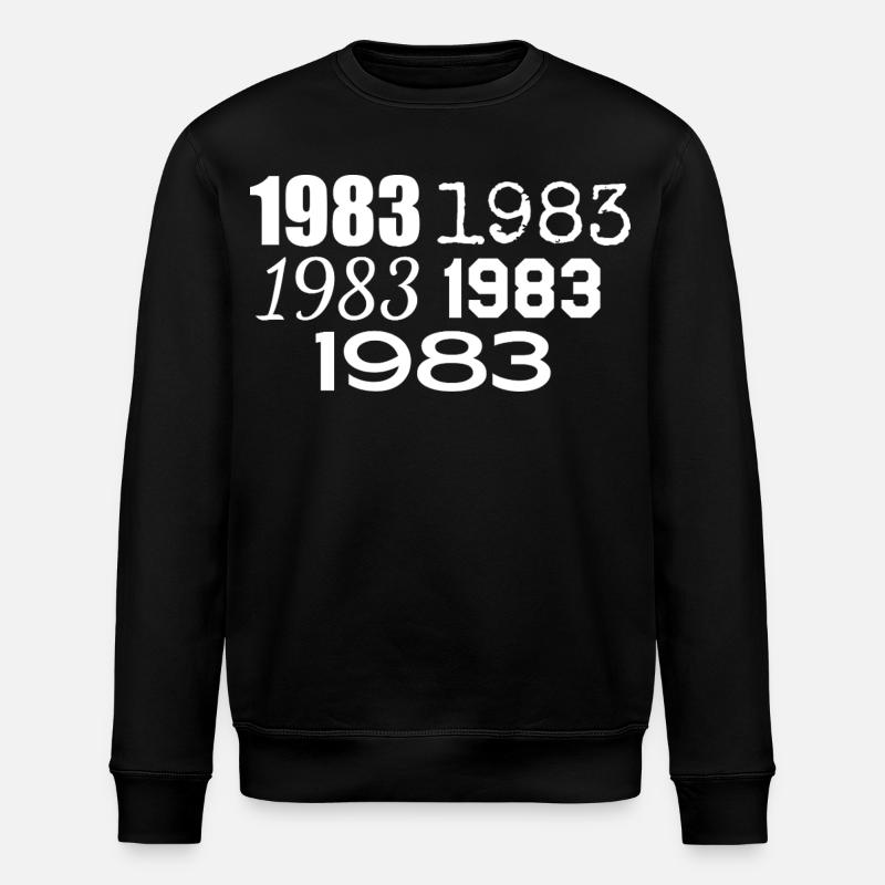 1983 - Sweat bio ROLLER Stanley/Stella Unisexe - noir