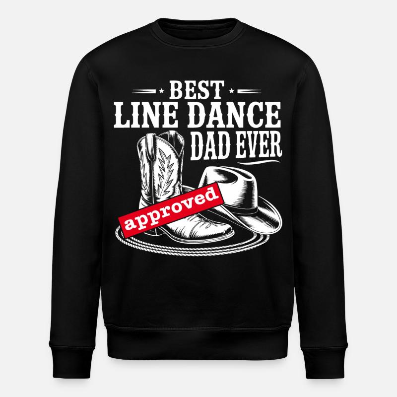 Best Line Dance Dad Ever - Stanley/Stella ROLLER Unisex Organic Sweatshirt - black