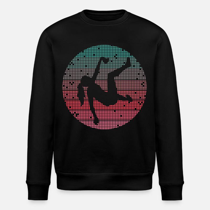 Bouldern Retro Kletterer Frauen Mädchen Klettern - Stanley/Stella Unisex Bio-Sweatshirt ROLLER - Schwarz