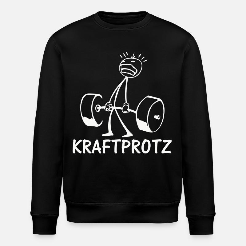 Bonhomme bâton PUISSANT Drôle - Sweat bio ROLLER Stanley/Stella Unisexe - noir