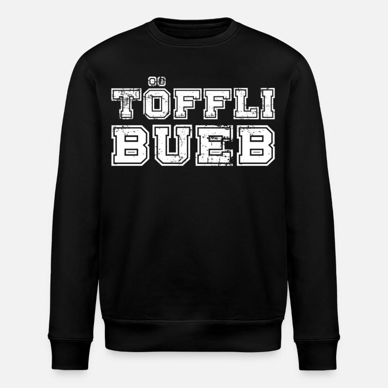 Töfflibueb College Style Distressed - Stanley/Stella Unisex Bio-Sweatshirt ROLLER - Schwarz