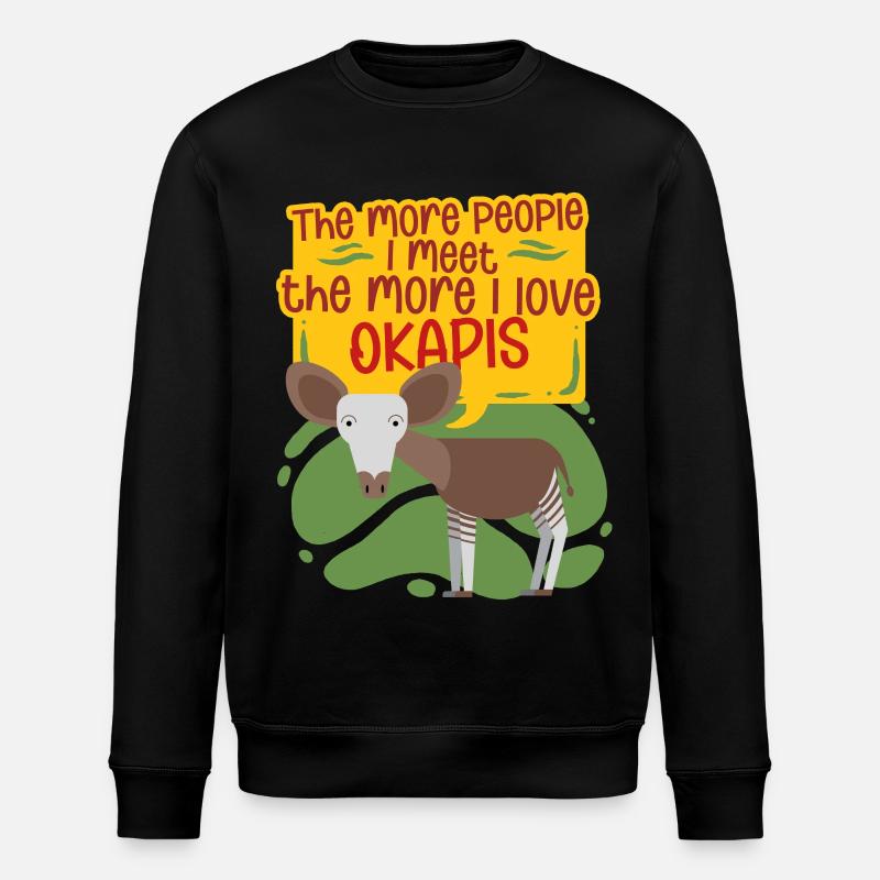 Okapi Animal - Stanley/Stella ROLLER Unisex Organic Sweatshirt - black