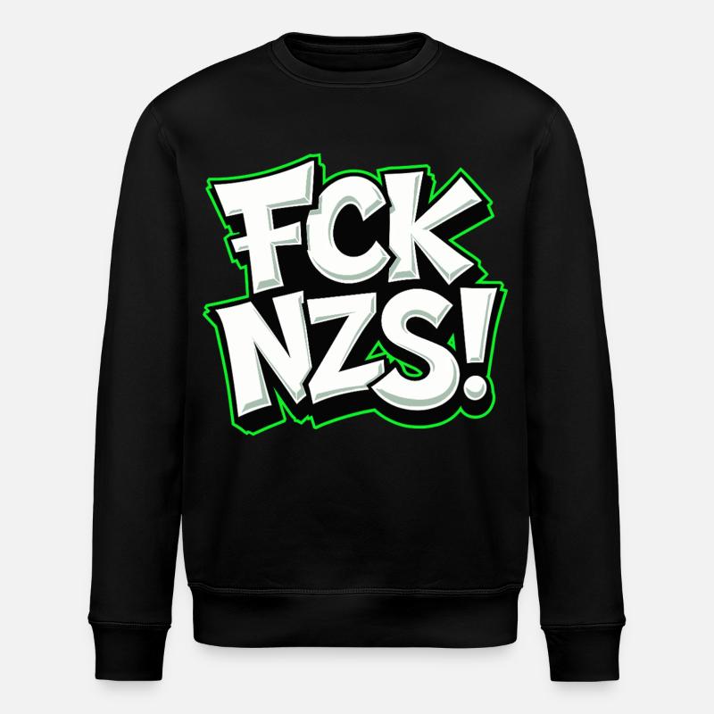 FCK NZS Statement gegen Rassismus - Stanley/Stella Unisex Bio-Sweatshirt ROLLER - Schwarz