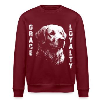 Golden Retriever stilvolles Design - Stanley/Stella Unisex Bio-Sweatshirt ROLLER - Burgunderrot - Vorne - Nik (191cm)
