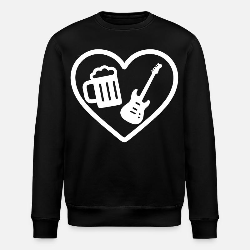 Bière Heart Rock - Sweat bio ROLLER Stanley/Stella Unisexe - noir