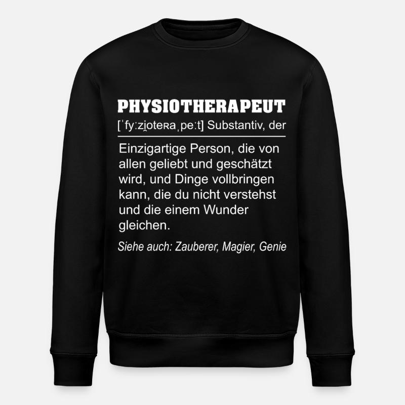 Physiotherapeut Definition lustig - Stanley/Stella Unisex Bio-Sweatshirt ROLLER - Schwarz
