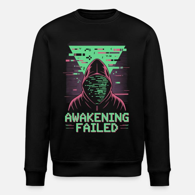 Awakening Failed im Retro-Glitch Look - Stanley/Stella Unisex Bio-Sweatshirt ROLLER - Schwarz