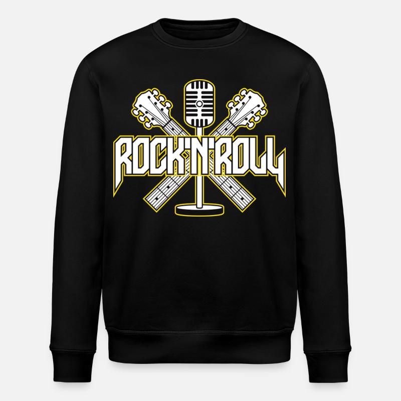 RocknRoll Crest avec guitares et micro - Sweat bio ROLLER Stanley/Stella Unisexe - noir