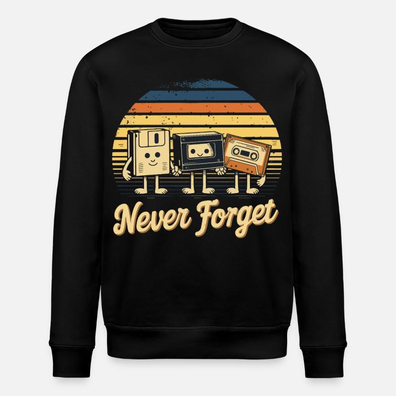 Never forget - Stanley/Stella Unisex Bio-Sweatshirt ROLLER - Schwarz
