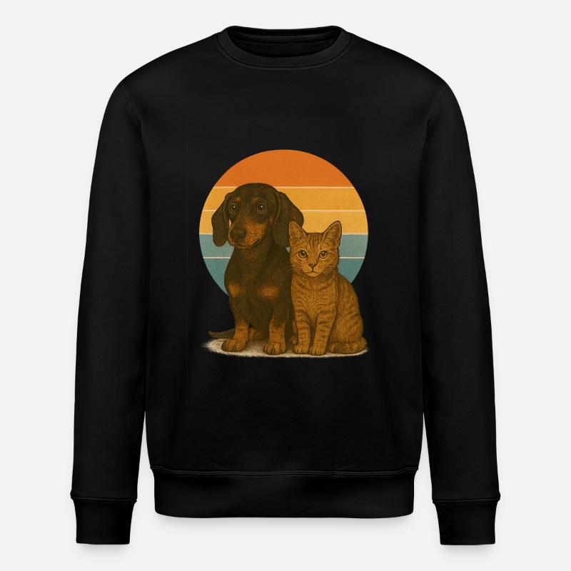 Teckel et chat - Sweat bio ROLLER Stanley/Stella Unisexe - noir