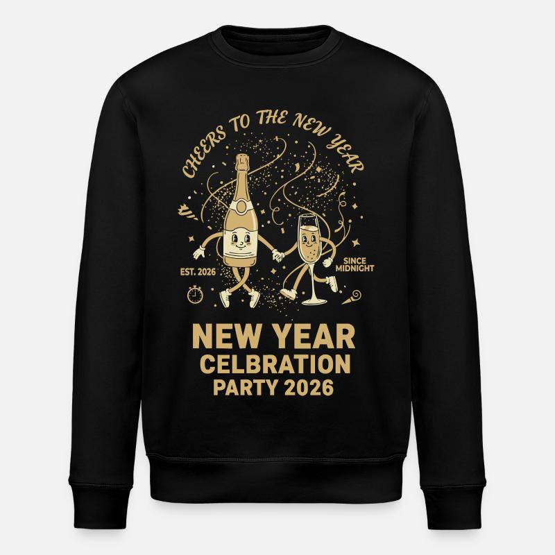Neujahrsfeier 2026 Hoch - Stanley/Stella Unisex Bio-Sweatshirt ROLLER - Schwarz