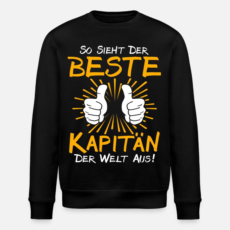 Captain Gift Idea - Stanley/Stella ROLLER Unisex Organic Sweatshirt - black
