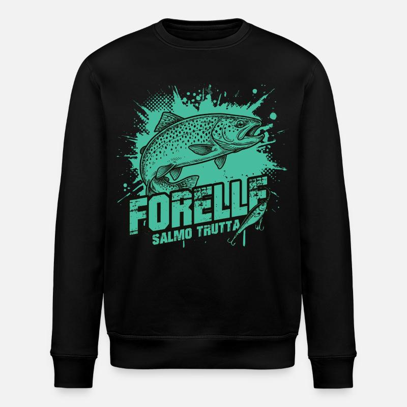 Trout – Beauty on the hook - Stanley/Stella ROLLER Unisex Organic Sweatshirt - black