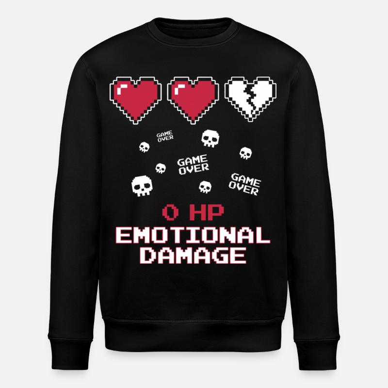 Emotional Damage Pixel - Stanley/Stella ROLLER Unisex Organic Sweatshirt - black