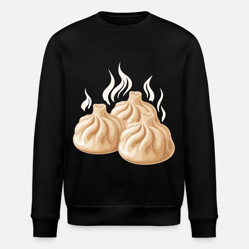 Steaming dumpling design - Stanley/Stella ROLLER Unisex Organic Sweatshirt - black