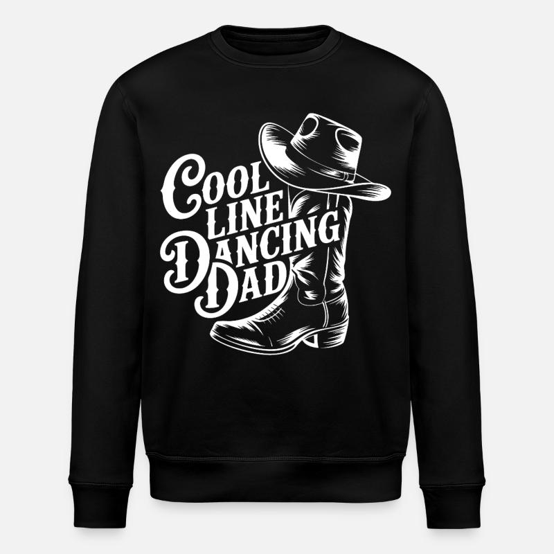 LineDance Dad Cowboy Stil - Stanley/Stella Unisex Bio-Sweatshirt ROLLER - Schwarz