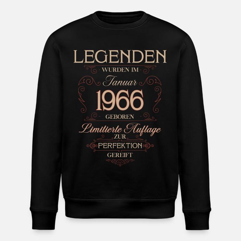 Légende du 60e anniversaire janvier 1966 - Sweat bio ROLLER Stanley/Stella Unisexe - noir