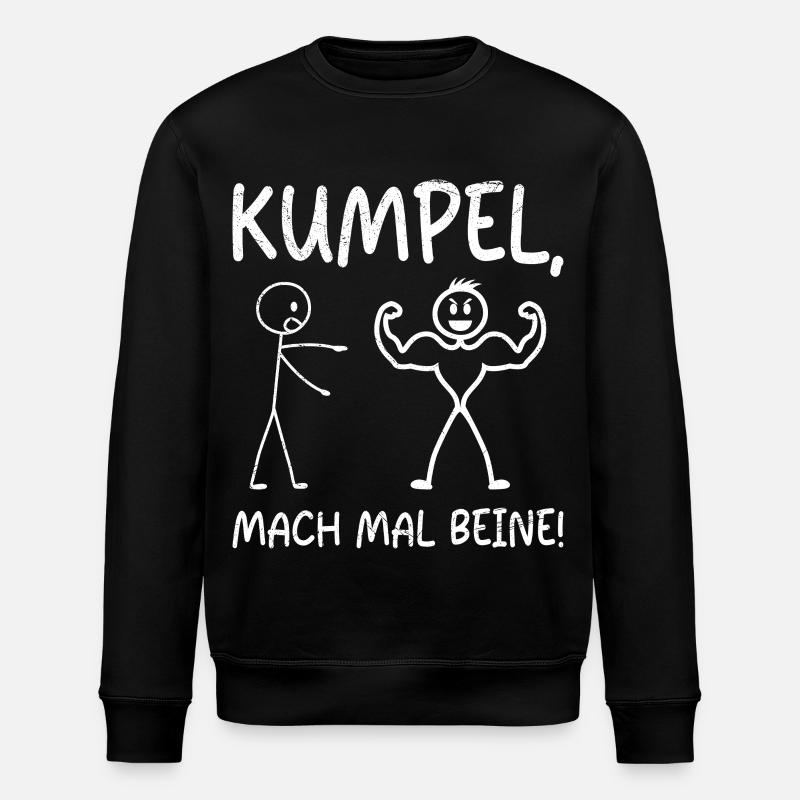 Fitness BUDDY MAKE LEGS FUNNY - Stanley/Stella ROLLER Unisex Organic Sweatshirt - black
