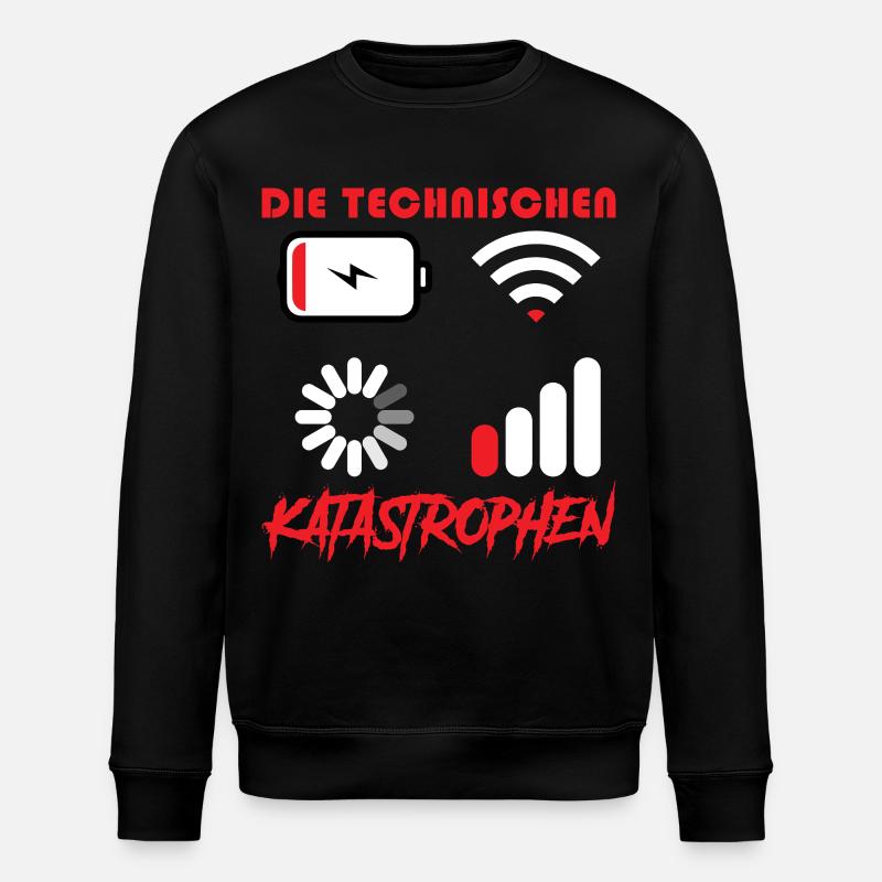 Computer THE TECHNICAL DISASTERS FUNNY - Stanley/Stella ROLLER Unisex Organic Sweatshirt - black