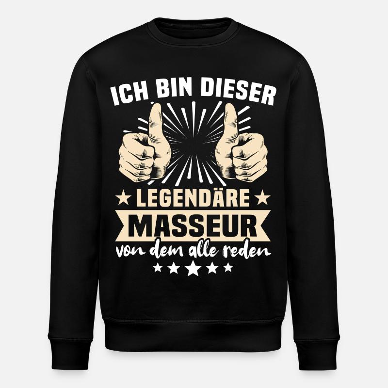 Masseur Sprüche - Stanley/Stella Unisex Bio-Sweatshirt ROLLER - Schwarz