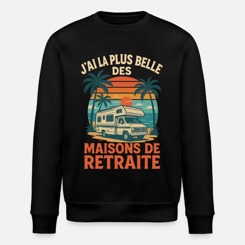Altersheim, ein Senior-Camper-Van - Stanley/Stella Unisex Bio-Sweatshirt ROLLER - Schwarz