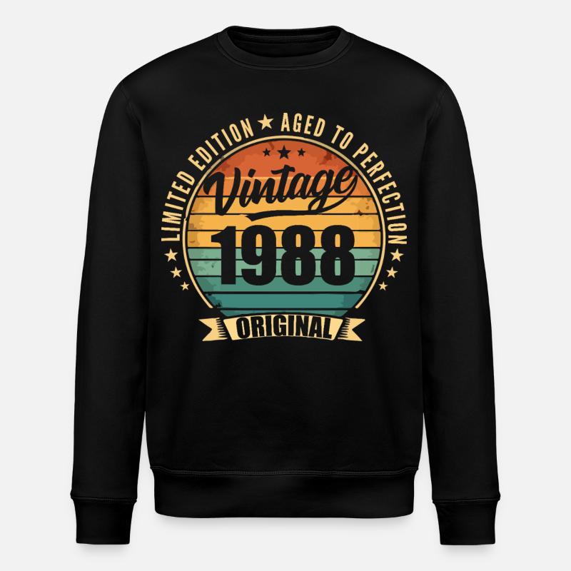 Limitierte Jubiläumsausgabe von 1988 - Stanley/Stella Unisex Bio-Sweatshirt ROLLER - Schwarz