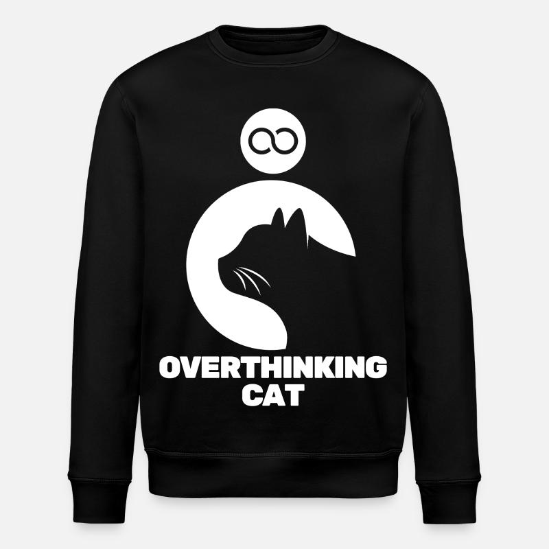 Overthinkin' Cat  - Sweat bio ROLLER Stanley/Stella Unisexe - noir