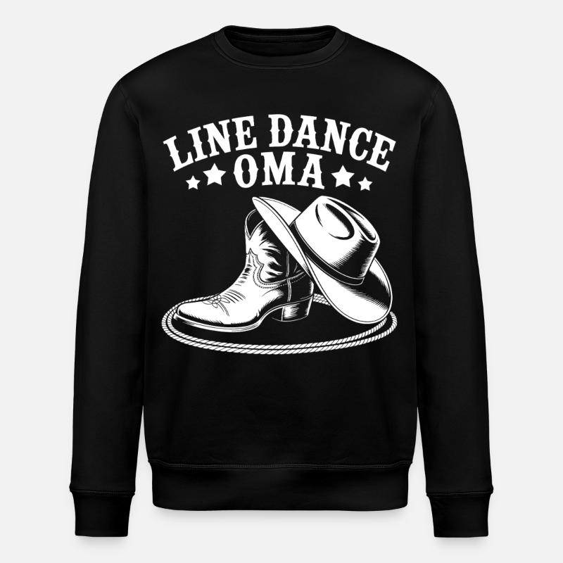 Line Dance Oma Motiv - Stanley/Stella Unisex Bio-Sweatshirt ROLLER - Schwarz