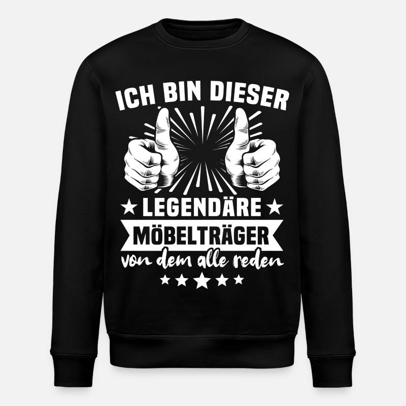 Möbelträger Legende - Stanley/Stella Unisex Bio-Sweatshirt ROLLER - Schwarz
