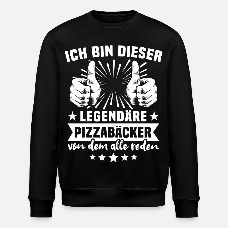 Pizza Maker Legend - Stanley/Stella ROLLER Unisex Organic Sweatshirt - black