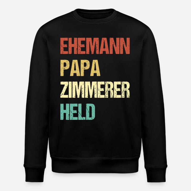 Zimmerer Papa - Stanley/Stella Unisex Bio-Sweatshirt ROLLER - Schwarz
