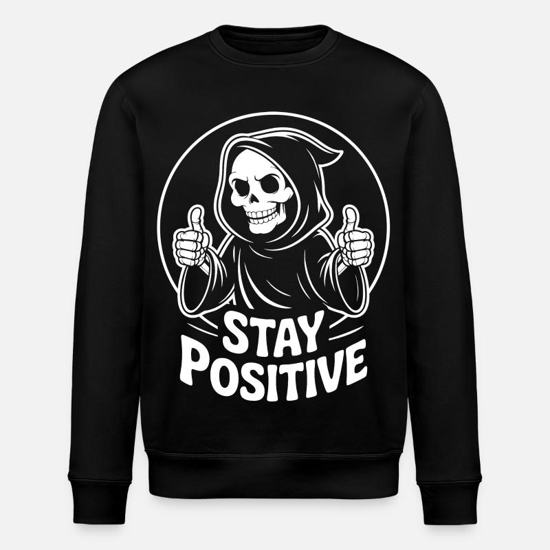 La Faucheuse reste positive - Sweat bio ROLLER Stanley/Stella Unisexe - noir