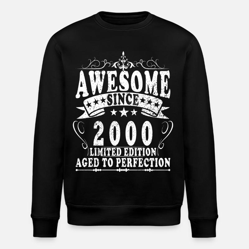 Aged to Perfection 2000 - Stanley/Stella ROLLER Unisex Organic Sweatshirt - black