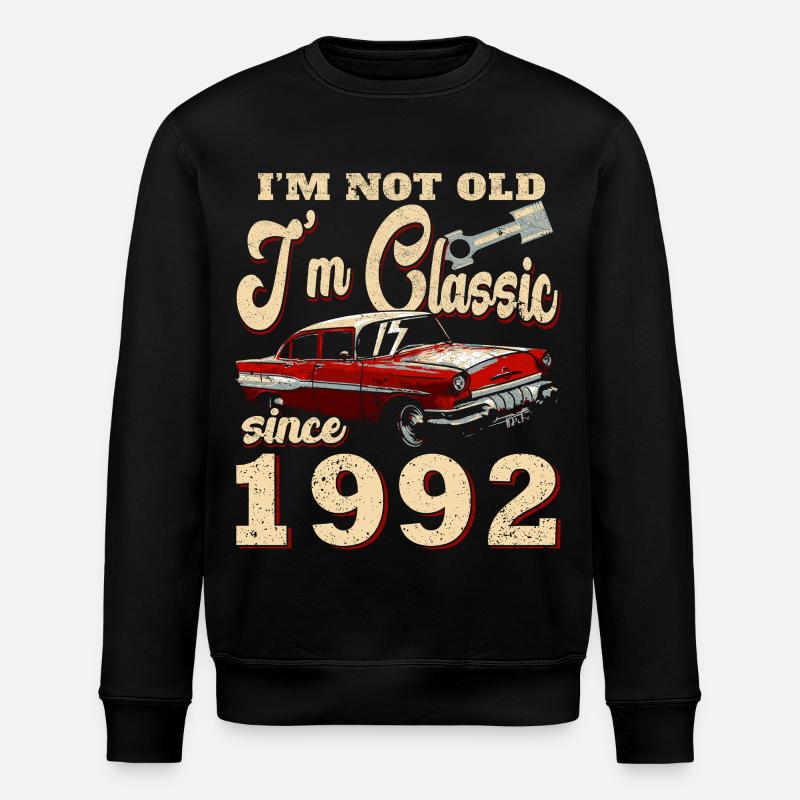 Nicht Alt, Klassisch 1992 Auto - Stanley/Stella Unisex Bio-Sweatshirt ROLLER - Schwarz