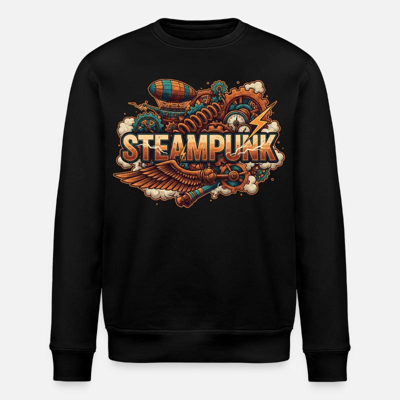 Steampunk Ästhetik & Retro-futurismus - Stanley/Stella Unisex Bio-Sweatshirt ROLLER - Schwarz