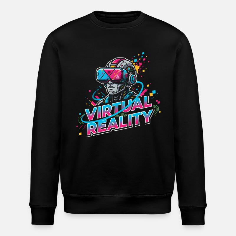 Virtuelle Realität SciFi - Stanley/Stella Unisex Bio-Sweatshirt ROLLER - Schwarz
