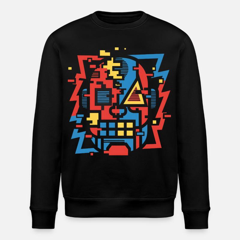 Face de bug abstraite - Sweat bio ROLLER Stanley/Stella Unisexe - noir